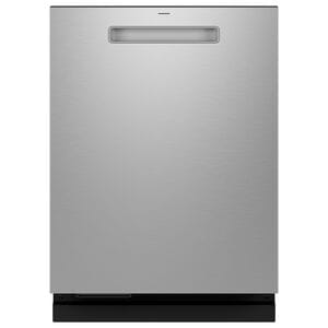 GE Profile 24 in. Top Control Smart Dishwasher with 42 dBA Sound Level, 3rd-Rack, Microban Antimicrobial Technology & Pocket Handle - Fingerprint Resistant Stainless, , hires