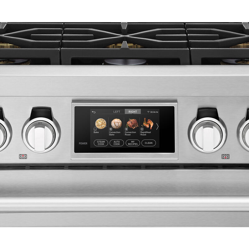 Signature Kitchen Suite 36 in. 6.3 cu. ft. Smart Convection Oven Freestanding Natural Gas Dual Fuel Range with 6 Sealed Burners - Stainless Steel, , hires