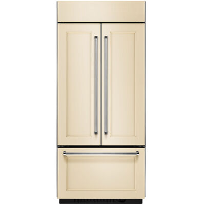 KitchenAid 36 in. Built-In 20.8 cu. ft. French Door Refrigerator - Custom Panel Ready | KBFN506EPA