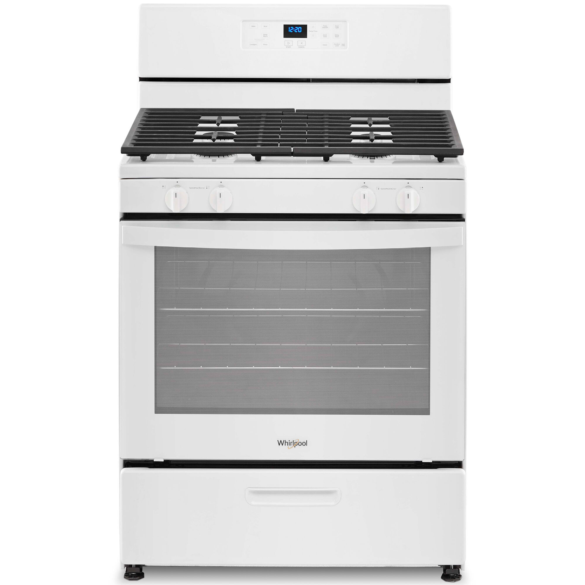 Whirlpool 30 in. 5.1 cu. ft. Oven Freestanding Gas Range with 4 Sealed  Burners - White