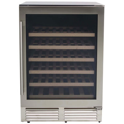 Avanti Designer Series 23 in. Undercounter Wine Cooler with Wood Racks, Single Temperature Zone & 51 Bottle Capacity - Stainless Steel | WCD52SZ3S