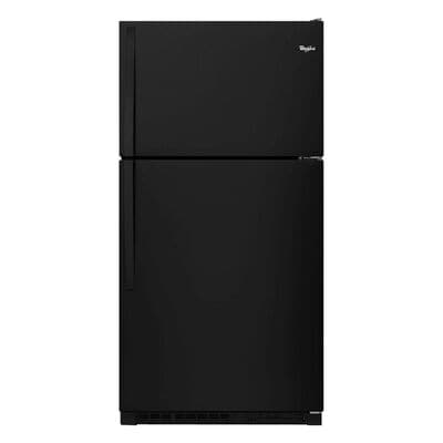 Whirlpool 33 in. 20.5 cu. ft. Top Freezer Refrigerator - Black | WRT311FZDB