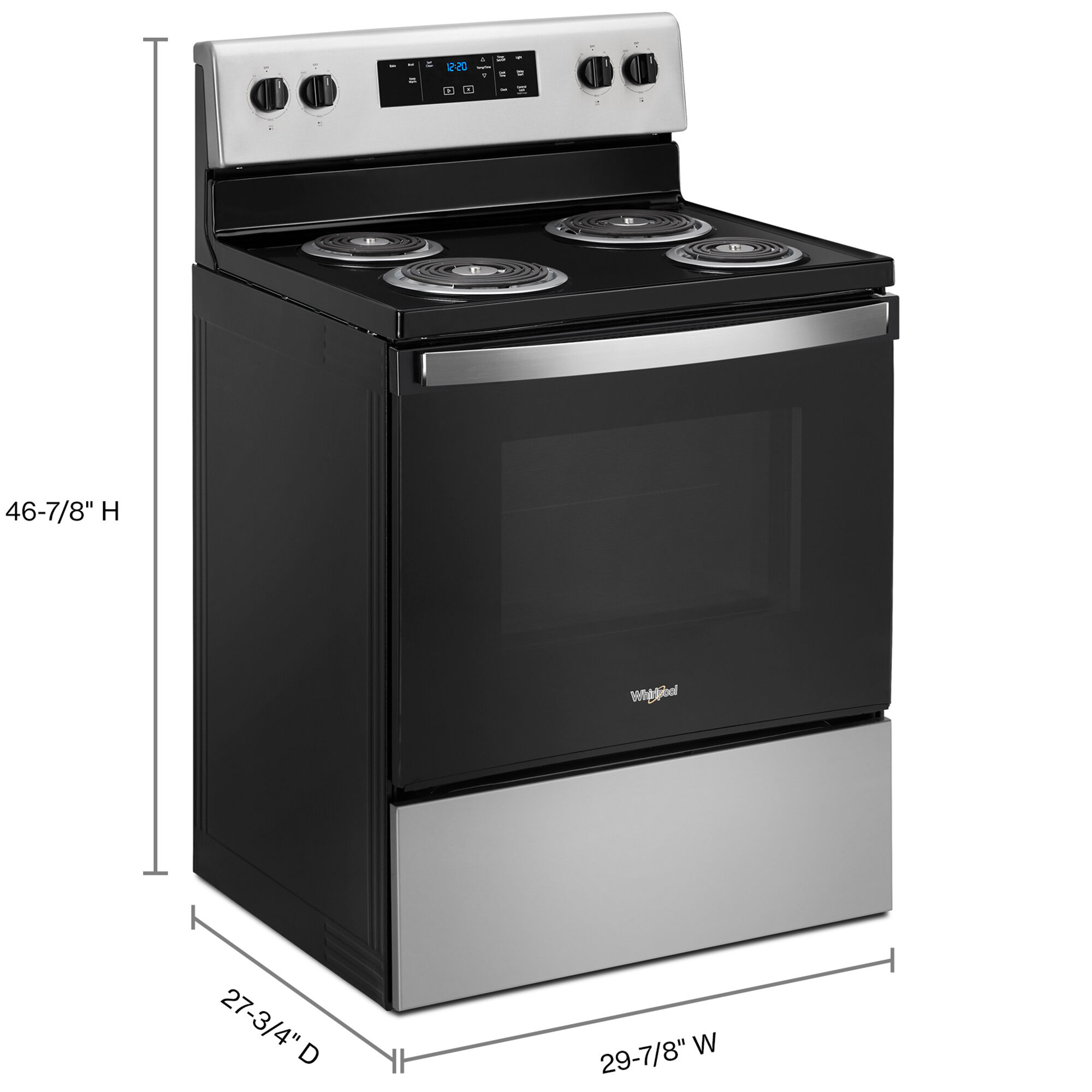 Whirlpool fingerprint deals resistant stove