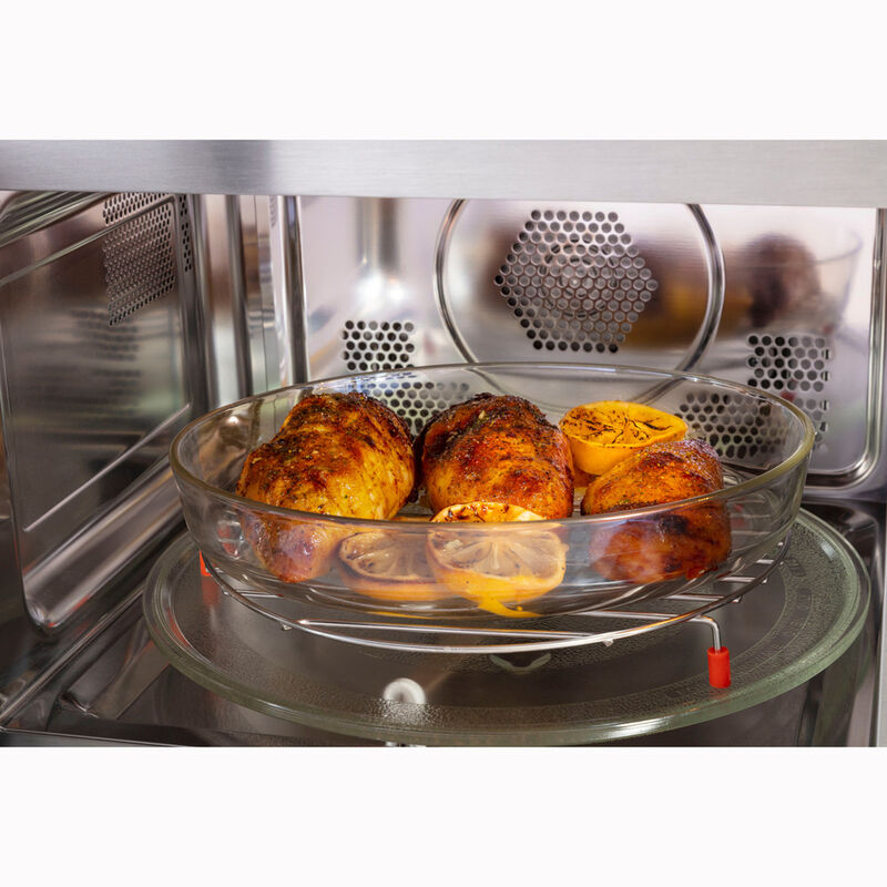 GE 21 in. 1.0 cu. ft. Countertop Microwave with Air Fry, Broil and Crisper  Pan - Stainless Steel