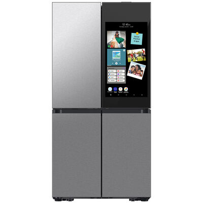 Samsung Bespoke 36 in. 22.5 cu. ft. Smart Counter Depth 4-Door Flex French Door Refrigerator with AI Family Hub+ & Internal Water Dispenser - Fingerprint Resistant Stainless Steel | RF23DB9900QD
