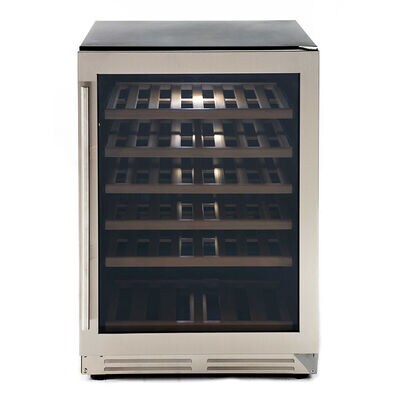 Avanti Designer Series 24 in. Undercounter Wine Cooler with Wood Racks, Single Temperature Zone & 51 Bottle Capacity - Stainless Steel | WCF51S3SS