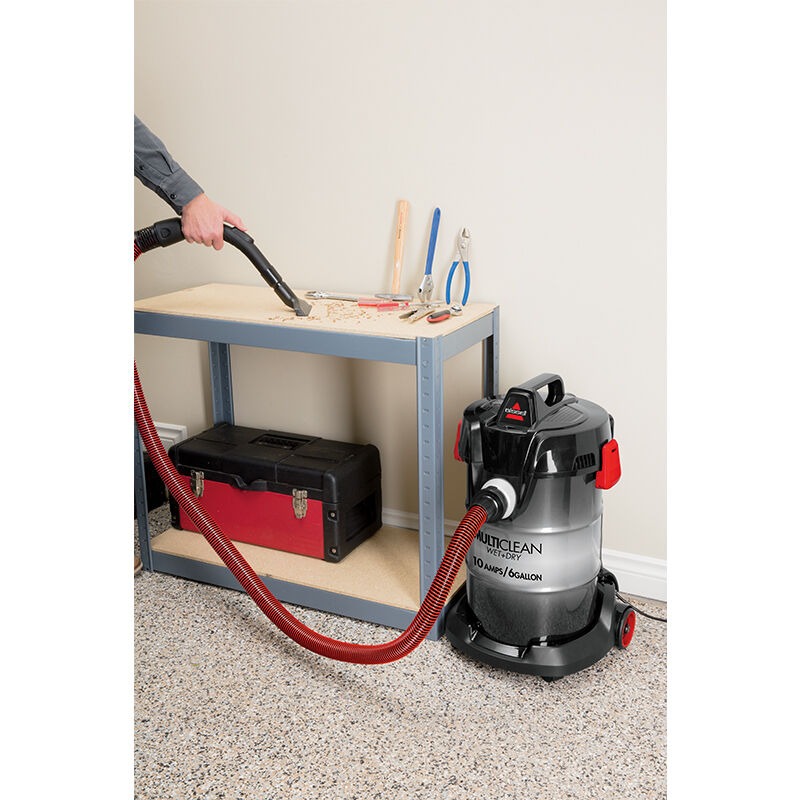 Bissell, Red, MultiClean Wet/Dry Garage and Auto Vacuum Cleaner, 2035M