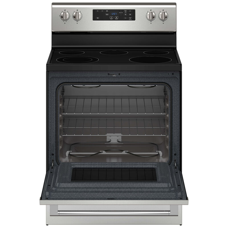 Maytag 30 in. 5.3 cu. ft. Oven Freestanding Electric Range with 5 Radiant Burners - Fingerprint Resistant Stainless Steel, , hires