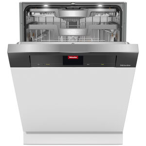 Miele 24 in. Front Control Smart Dishwasher with 39 dBA Sound Level & 3rd Rack - Custom Panel Ready, , hires