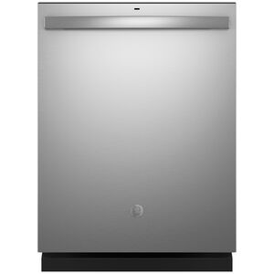 GE 24 in. Top Control Dishwasher with 55 dBA Sound Level, Sanitize Cycle & Dry Boost - Stainless Steel, Stainless Steel, hires