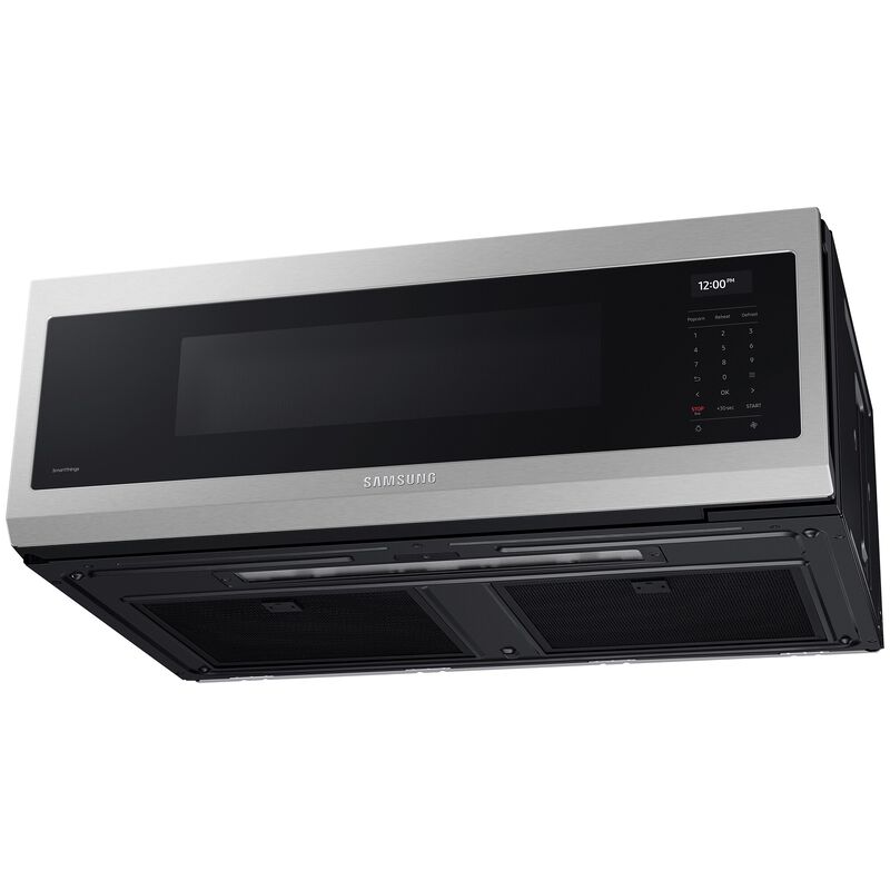 Samsung 30 in. 1.1 cu. ft. Low Profile Smart Over-the-Range Microwave with 550 CFM & Sensor Cooking - Stainless Steel, Stainless Steel, hires