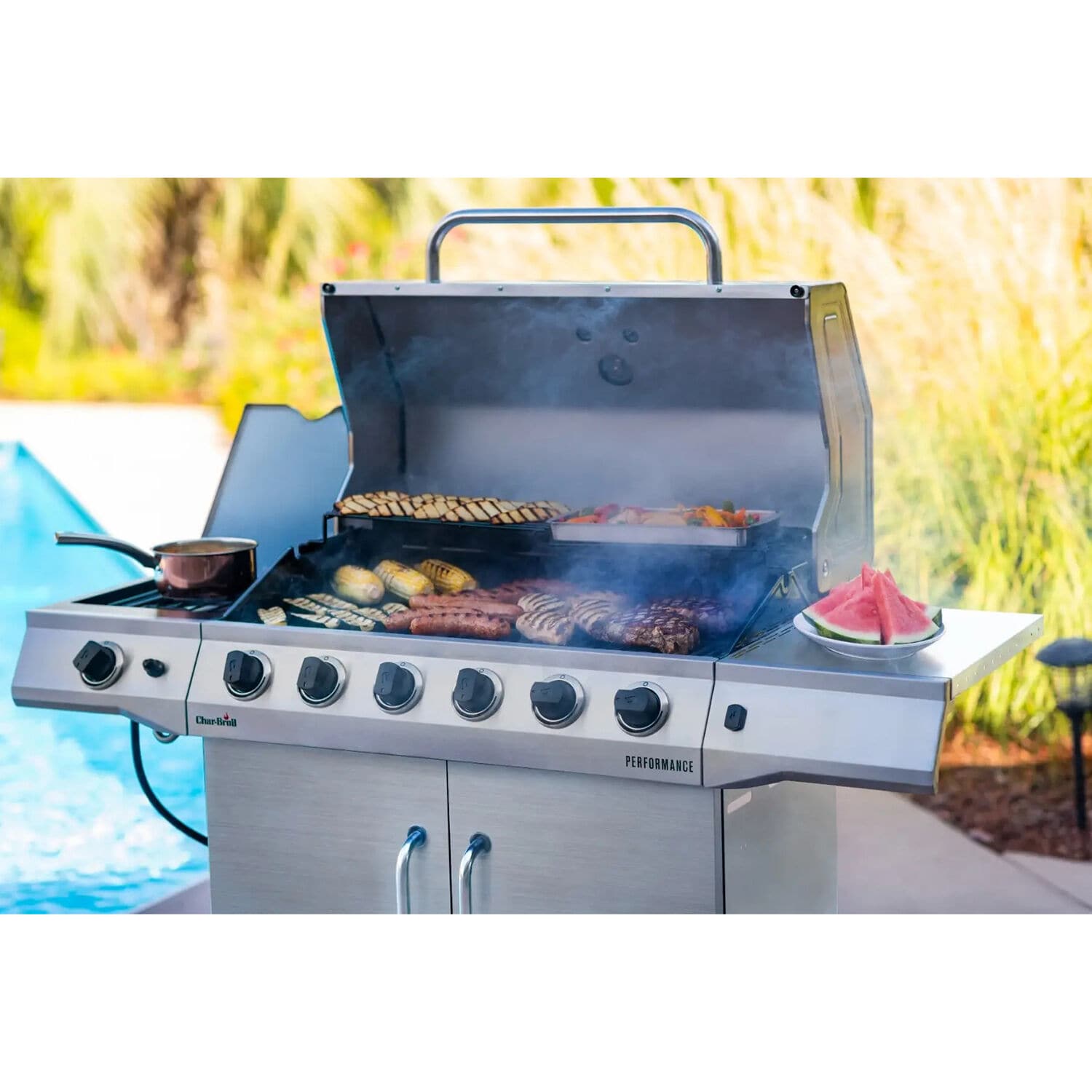 Char Broil Performance Series 6 Burner Propane Grill with Side