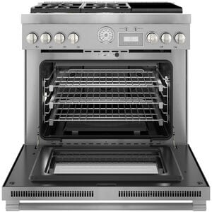 Thermador Pro Grand Professional Series 36 in. 5.7 cu. ft. Smart Convection Oven Freestanding Dual Fuel Range with 4 Sealed Burners & 2 Induction Zones - Stainless Steel, , hires