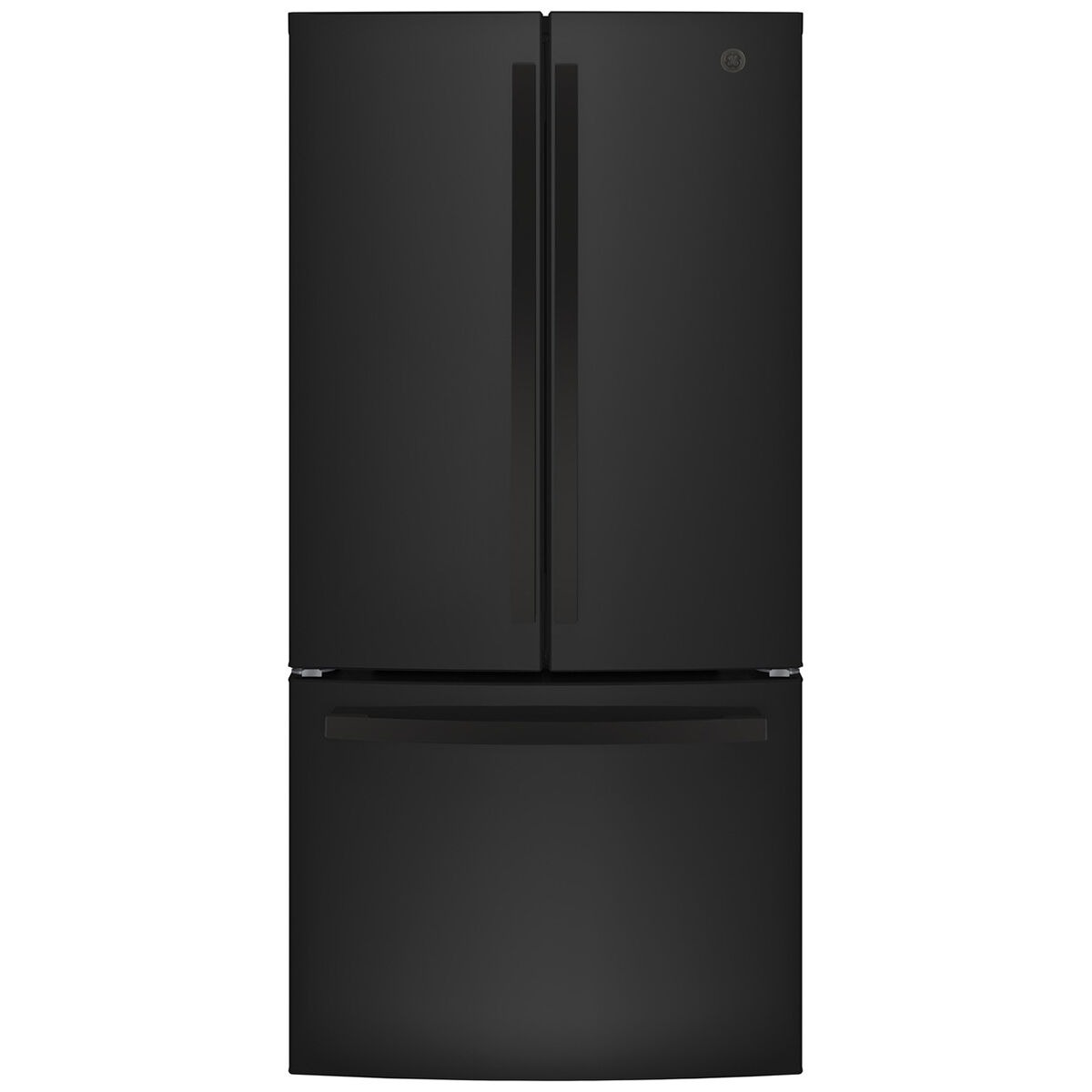 GE 33 in. 24.8 cu. ft. French Door Refrigerator with Internal Water  Dispenser - Black on Black