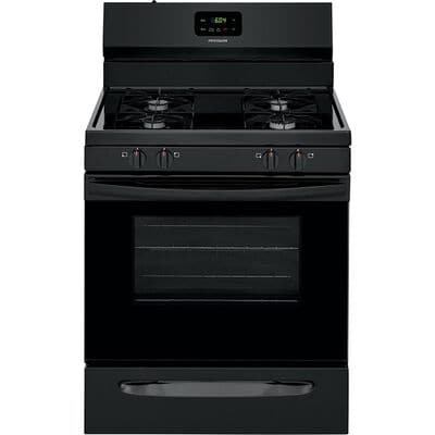 Frigidaire 30 in. 5.0 cu. ft. Oven Freestanding Gas Range with 4 Sealed Burners - Black | FCRG3015AB