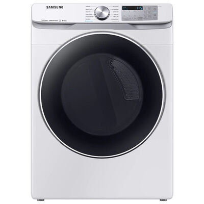 Samsung 27 in. 7.5 cu. ft. Smart Stackable Gas Dryer with Sanitize+, Steam Cycle & Sensor Dry - White | DVG45B6300W