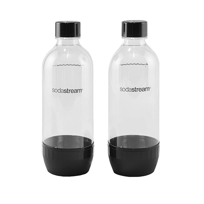 Mysoda water bottle 1 L, 2 pcs, black