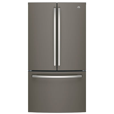 GE 36 in. 27.0 cu. ft. French Door Refrigerator with Internal Water Dispenser - Slate | GNE27JMMES