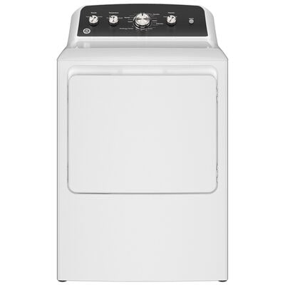 GE 27 in. 7.2 cu. ft. Gas Dryer with Spanish Panel & Up To 120 ft. Venting - White | ETD48GASWWB