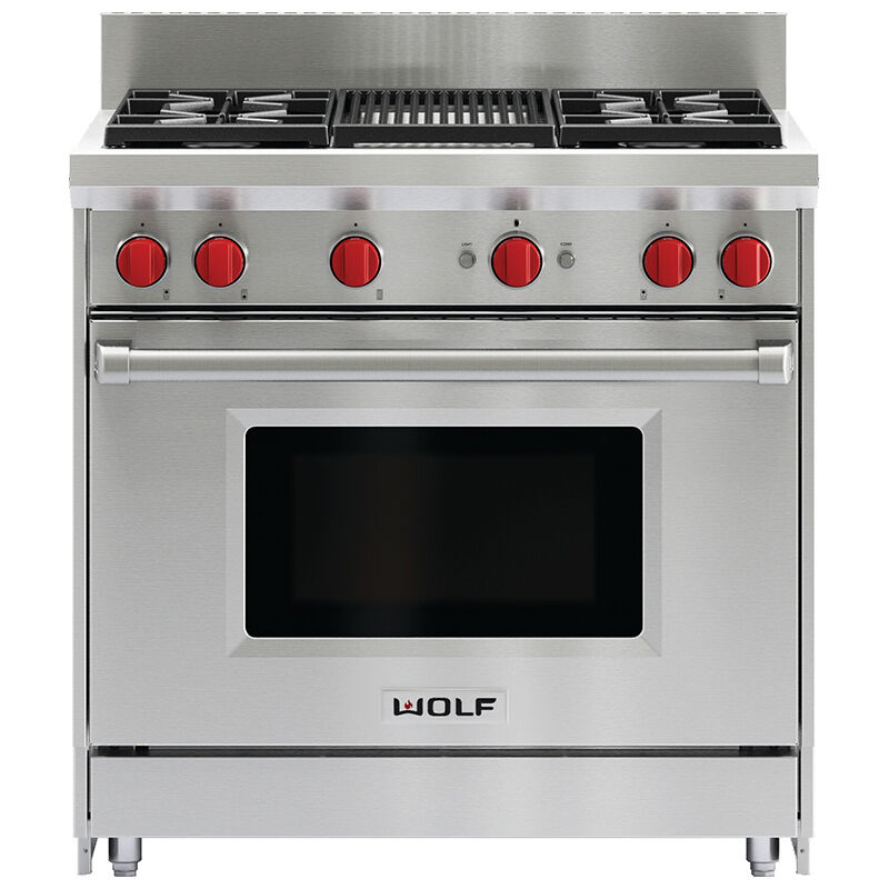Wolf GR364CLP 36 Inch Pro-Style Gas Range with 5.5 cu. ft
