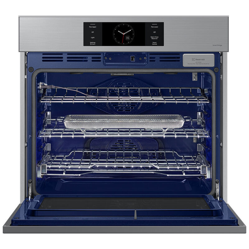 Samsung Bespoke 30 in. 5.1 cu. ft. Electric Smart Wall Oven with Dual Convection & Steam Clean - Stainless Steel, , hires