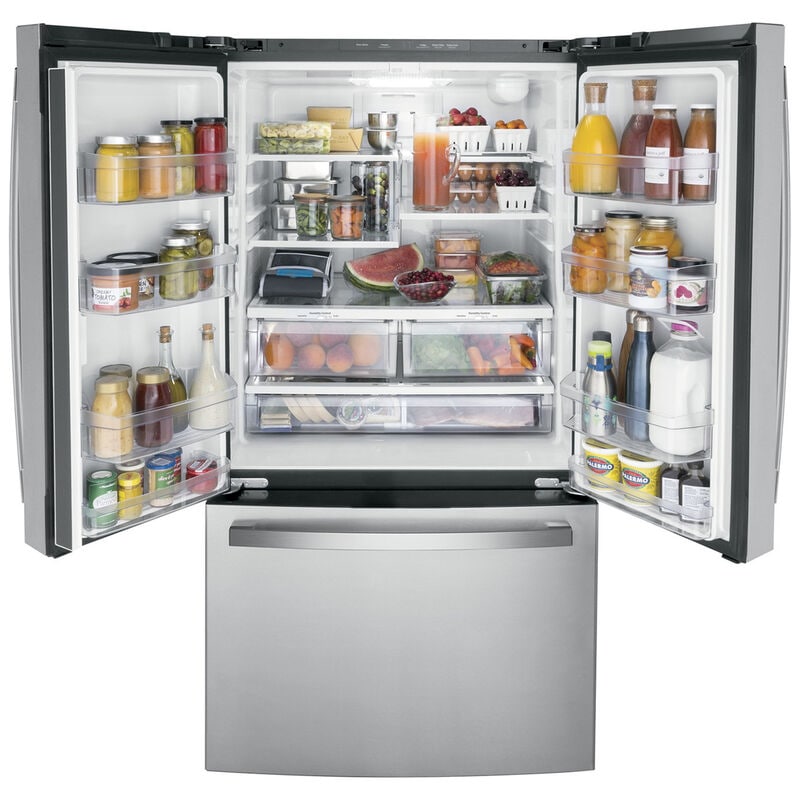 GE 36 in. 21.9 cu. ft. Counter Depth French Door Refrigerator with Internal Water Dispenser - Fingerprint Resistant Stainless, , hires