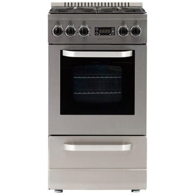 Westbend Elite Series 20 in. 2.1 cu. ft. Oven Freestanding Natural Gas Range with 4 Sealed Burners - Stainless Steel | WB200GRPSS