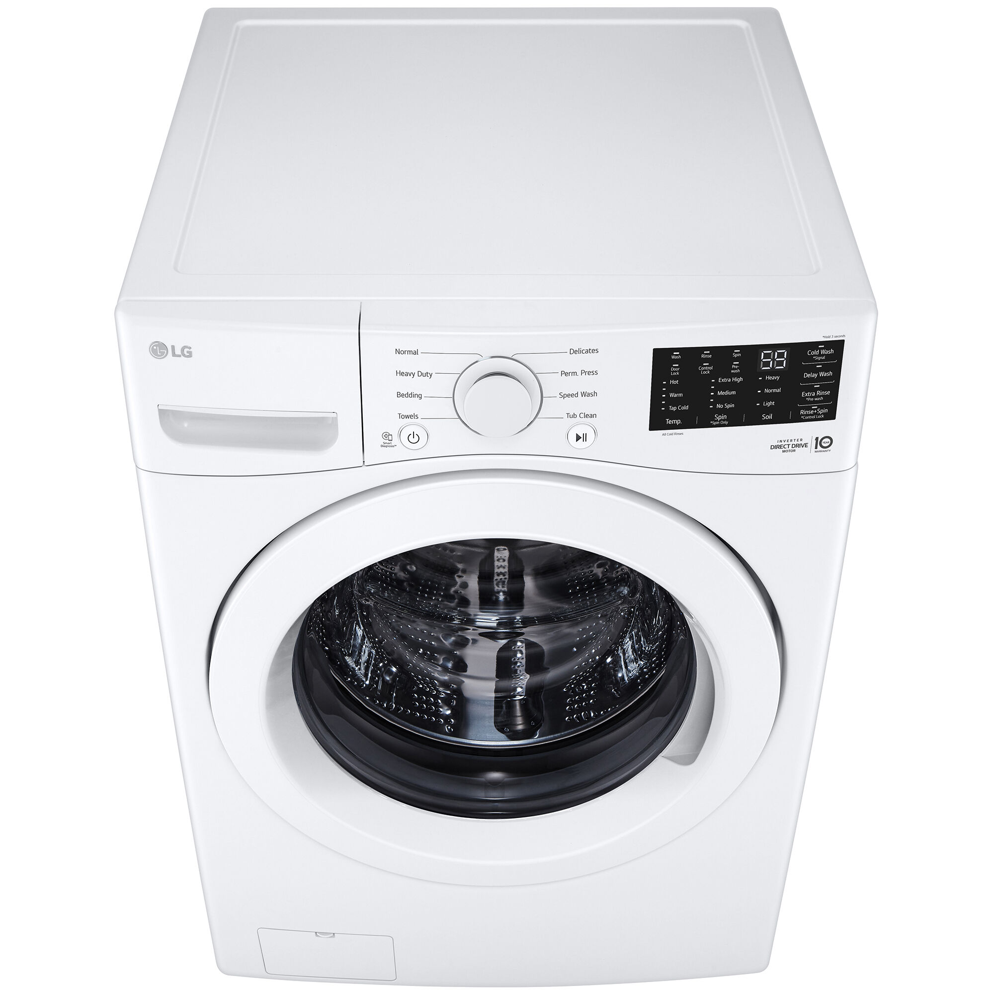 LG 27 in. 5.0 cu. ft. Stackable Front Load Washer with 6 Motion 