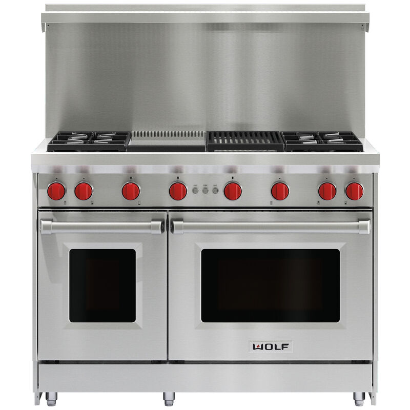 Wolf R486G - 48" Professional All Gas Range Oven 6 Burners