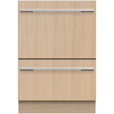 Fisher & Paykel Series 9 Integrated 24 in. Top Control Double Drawer Dishwasher with 43 dBA, 14 Place Settings & 6 Wash Cycles - Custom Panel Ready | DD24DTI9N