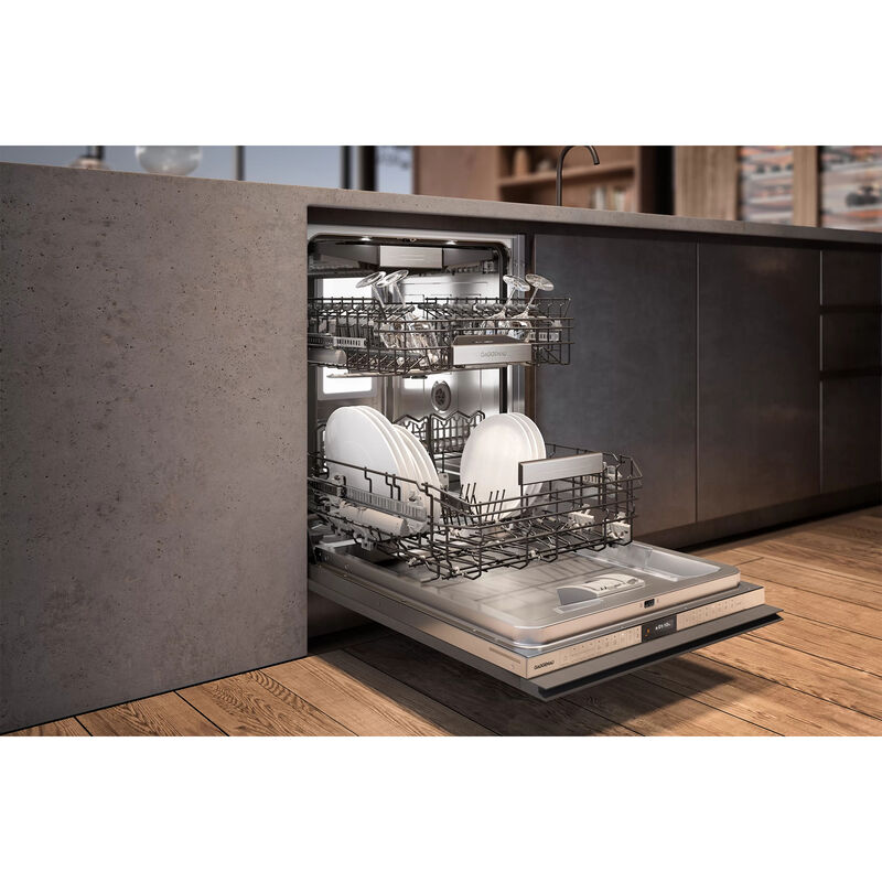 Gaggenau 400 Series 24 in. Smart Built-In Dishwasher with Top Control, 42 dBA Sound Level, 13 Place Settings, 8 Wash Cycles & Sanitize Cycle - Custom Panel Ready, , hires