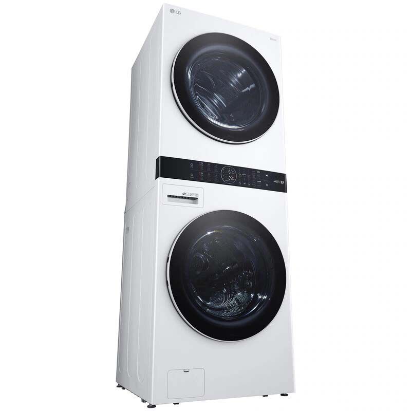 LG 27 in. WashTower with 4.5 cu. ft. Washer with 6 Wash Programs & 7.4 cu.  ft. Electric Dryer with 6 Dryer Programs, Sensor Dry & Wrinkle Care - White