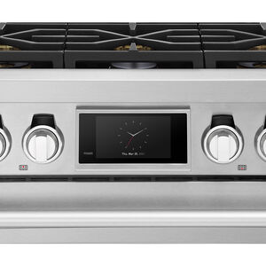 Signature Kitchen Suite 36 in. 6.3 cu. ft. Smart Convection Oven Freestanding Natural Gas Dual Fuel Range with 6 Sealed Burners - Stainless Steel, , hires