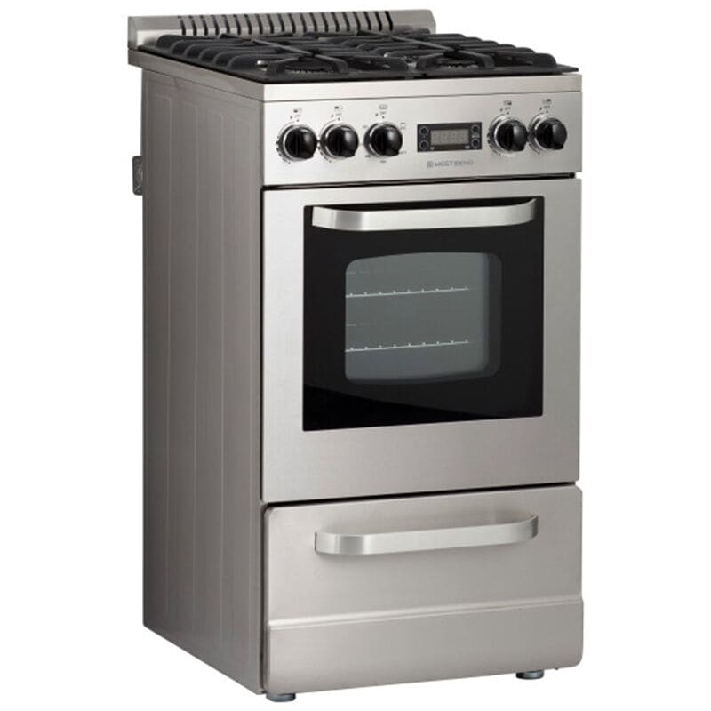 Westbend Elite Series 20 in. 2.1 cu. ft. Oven Freestanding Natural Gas Range with 4 Sealed Burners - Stainless Steel, , hires