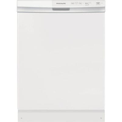 Frigidaire 24 in. Built-In Dishwasher with Front Control, 62 dBA Sound Level, 14 Place Settings & 2 Wash Cycles - White | FDPC4221AW