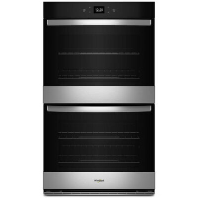 Whirlpool 30 in. 10.0 cu. ft. Electric Smart Double Wall Oven with Standard Convection & Self Clean - Fingerprint Resistant Stainless Steel | WOED5030LZ