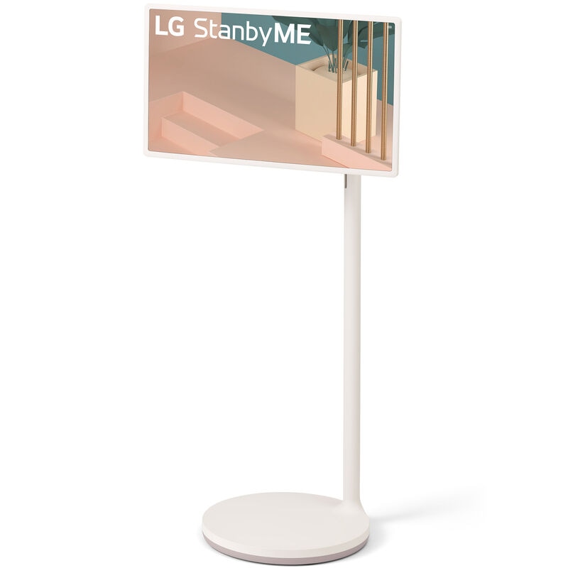 LG's bizarre 'StanbyME' TV features a 27-inch screen on a stand that you  can wheel around the house