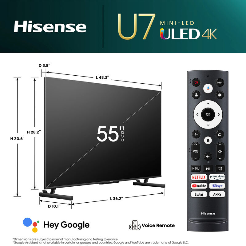 ULED Mini-LED - | Hisense UHD Series & Smart TV P.C. 55\