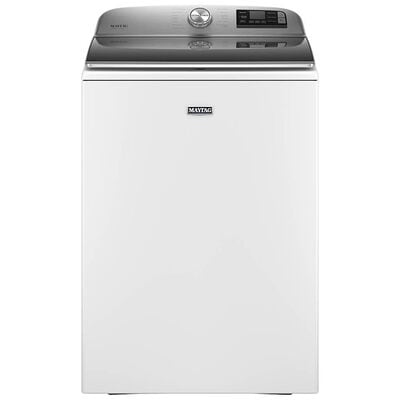 Maytag 27 in. 5.3 cu. ft. Smart Top Load Washer with Extra Power Button & Sanitize with Oxi - White | MVW7232HW