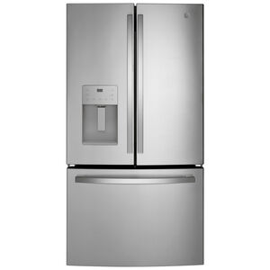 GE 36 in. 20.6 cu. ft. Counter Depth French Door Refrigerator with Ice & Water Dispenser - Fingerprint Resistant Stainless, , hires