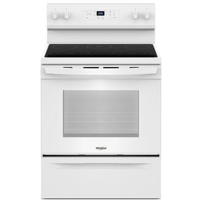 Whirlpool 30 in. 5.3 cu. ft. Freestanding Electric Range with 5 Radiant Burners - White | WFES3330RW