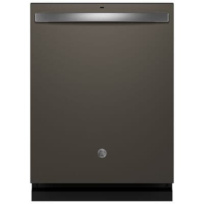 GE 24 in. Built-In Dishwasher with Top Control, 45 dBA Sound Level, 16 Place Settings, 5 Wash Cycles & Sanitize Cycle - Slate | GDT670SMVES