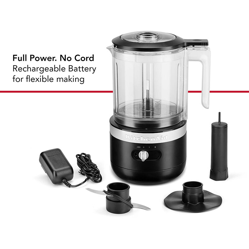 KitchenAid White Cordless 5-Cup Mini Food Processor Chopper + Reviews