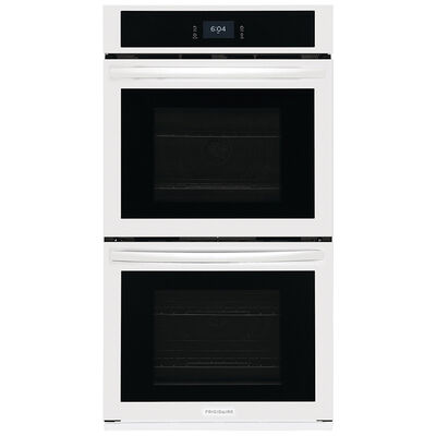 Frigidaire 27" 7.6 Cu. Ft. Electric Double Wall Oven with Standard Convection & Self Clean - White | FCWD2727AW