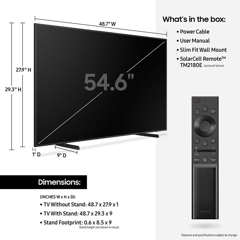 Geniet Ondraaglijk winkelwagen Samsung Frame Series 55" QLED 4K (2160p) Smart TV with HDR (2021 Model) |  P.C. Richard & Son