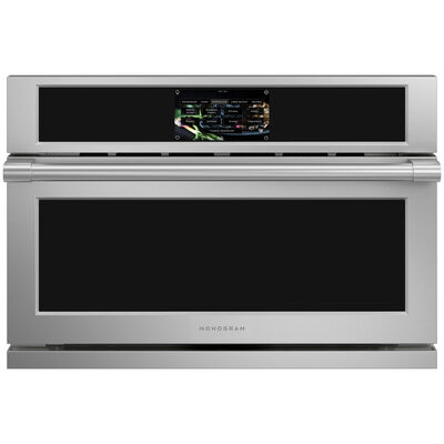 Monogram Statement Series 30" 1.7 Cu. Ft. Electric Smart Wall Oven with True European Convection & Steam Clean - Stainless Steel | ZSB9132NSS