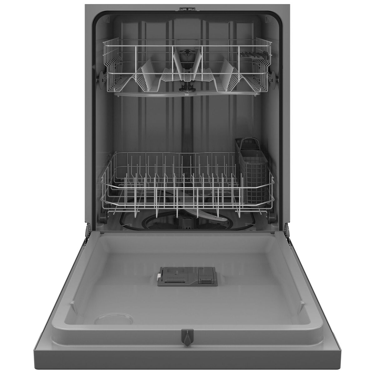 GE 24 in. Built-In Dishwasher with Front Control, 55 dBA Sound Level, 14  Place Settings, 4 Wash Cycles & Sanitize Cycle - Stainless Steel