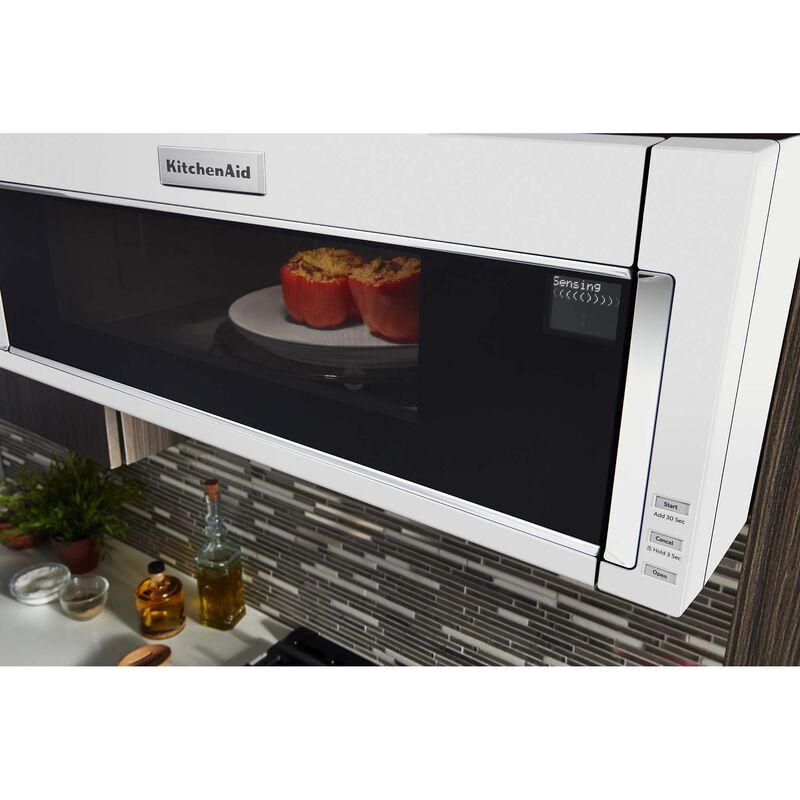 KitchenAid 30 1.1 Cu. Ft. Over-the-Range Microwave with 10 Power Levels,  500 CFM & Sensor Cooking Controls - White