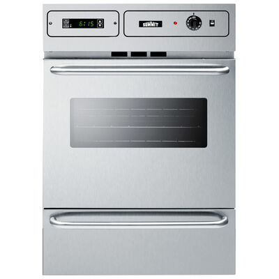 Summit 24 in. 2.9 cu. ft. Electric Wall Oven With Manual Clean - Stainless Steel | TEM788BKW