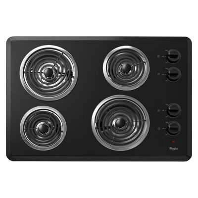 Whirlpool 30 Stainless Electric Cooktop WCE77US0HS